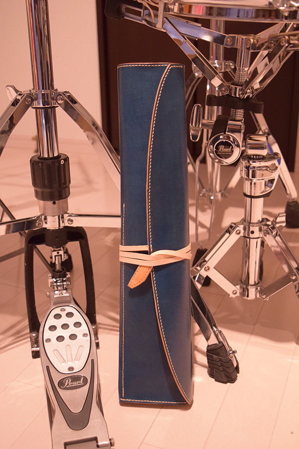 ドラムスティックケース（レザー）／ブルー