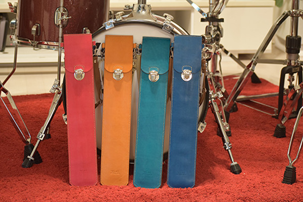 ドラムスティックケース／シンプル（革） 差し込み錠式