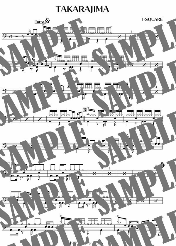 TAKARAJIMA／T-SQUARE（ドラム譜）